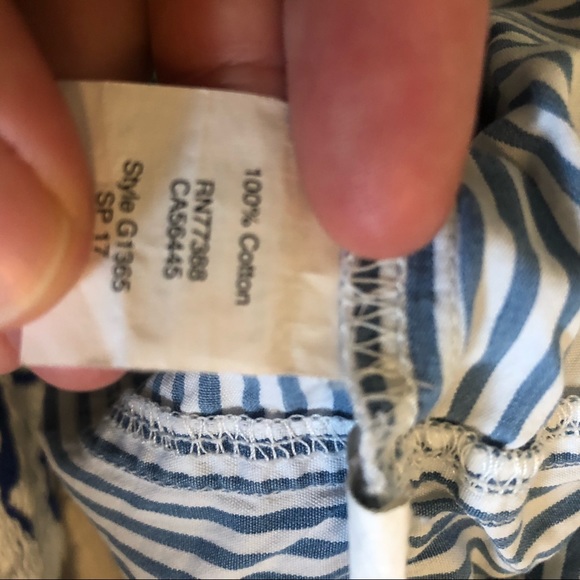 Blue/white stripe Madewell boxy button down - Picture 4 of 4